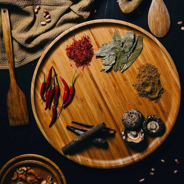 Bamboo Round Platter For pizza / Barbecue / Steak